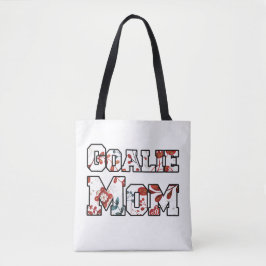 Hockey Goalie Mama Red Blue Floral Tasche