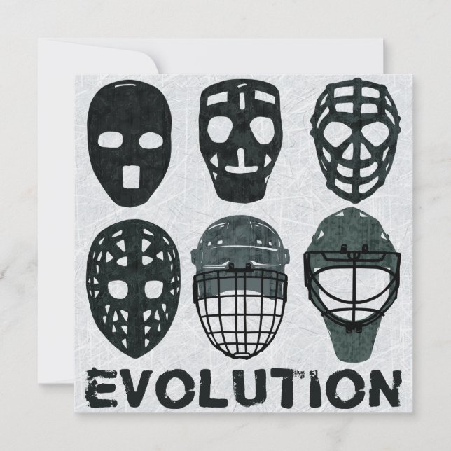 Hockey Goalie Mask Evolution (Vorderseite)