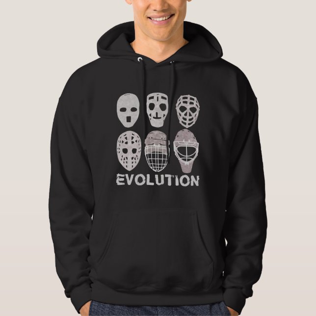 Hockey Goalie Mask Evolution Hoodie (Vorderseite)