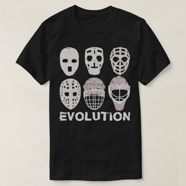 Hockey Goalie Mask Evolution T-Shirt (Design vorne)