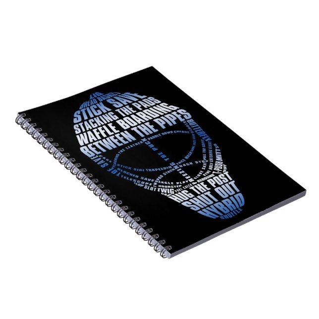 Hockey Goalie Mask Notebook Notizblock (Rechte Seite)