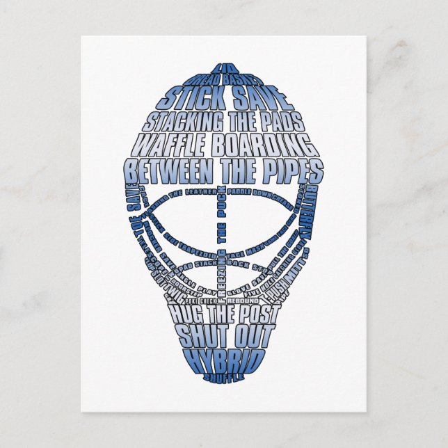 Hockey Goalie Mask Postkarte (Vorderseite)