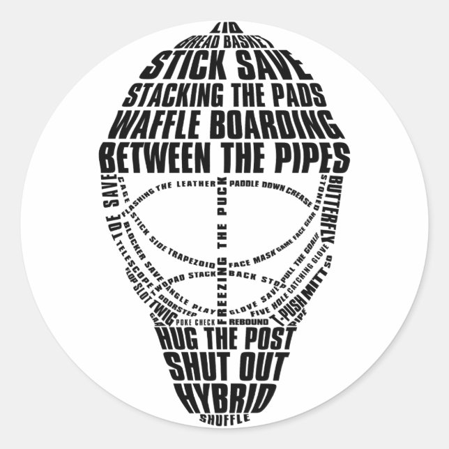 Hockey Goalie Mask Stickers (Vorderseite)