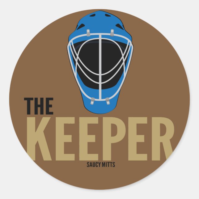 Hockey Goalie Maske der Hüter Runder Aufkleber (Vorderseite)