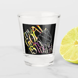 Hockey Goalie Maske Zitat Word Art Schnapsglas