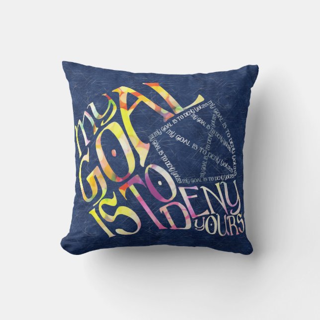 Hockey Goalie My Goal Typografy Kissen (Vorderseite)
