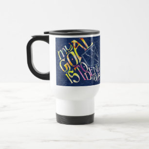 Hockey Goalie My Goal Typografy Reisebecher