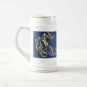Hockey Goalie My Goal Word Art Bierglas