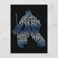 Hockey Goalie Text Post Card