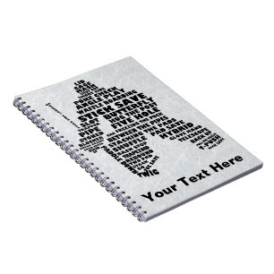 Hockey Goalie Word Art Notizblock