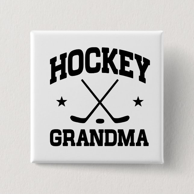 Hockey-Großmutter Button (Vorderseite)