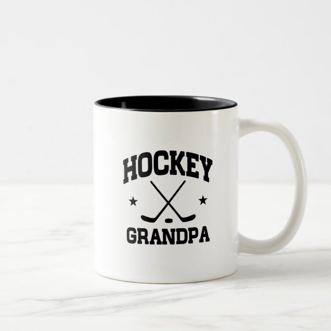 Hockey-Großvater Zweifarbige Tasse (Rechts)
