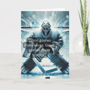 Hockey Grußkarte Goalie - "The Wall" Karte