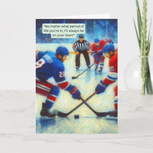 Hockey Grußkarte - "Teammates for Life" Karte (Vorderseite)