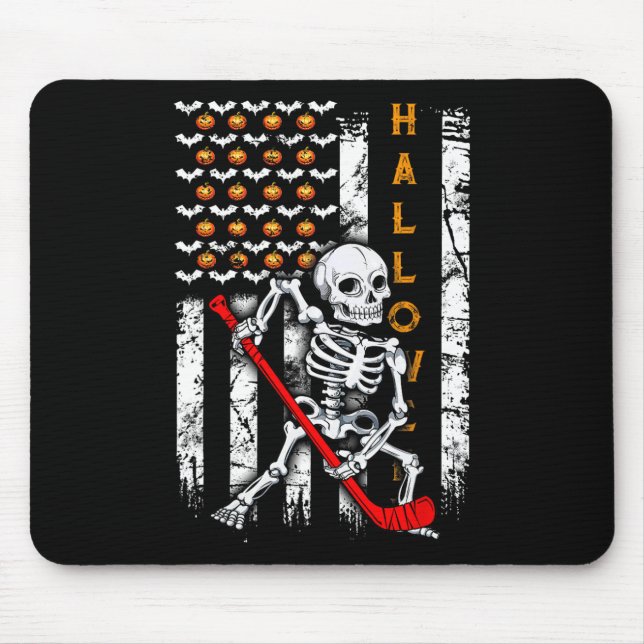 Hockey Halloween-Flagge Mousepad (Vorne)