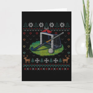 Hockey hässlicher Weihnachtspullover Ll Sport trei Karte