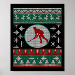 Hockey hässliches Weihnachtsgeschenk Idee Hockey Poster