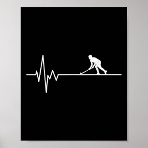 Hockey Herzschlag Eishockey Feldhockey Spieler  Poster