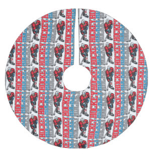 Hockey, Hockey, Hockey Polyester Weihnachtsbaumdecke
