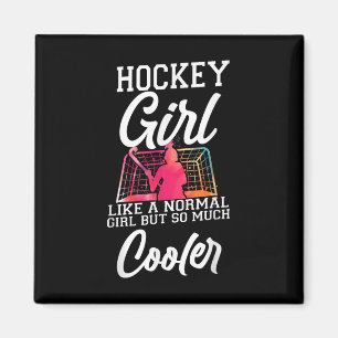 Hockey Hockey Mädchen Wie Ein Normales Mädchen Abe Magnet