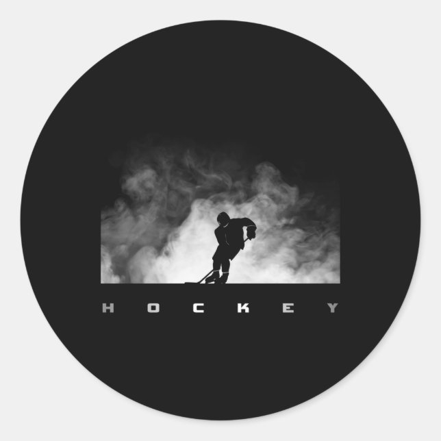 Hockey Hockey Runder Aufkleber (Vorderseite)
