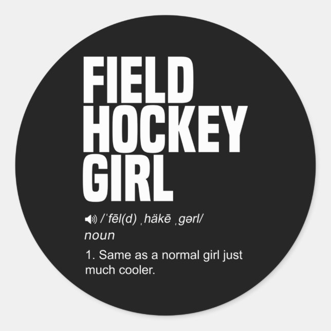 Hockey Hockey Stick Turf Hockey Playa Runder Aufkleber (Vorderseite)