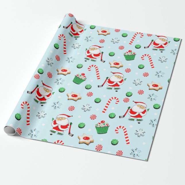 Hockey Holiday-Geschenk Geschenkpapier (Ungerollt)