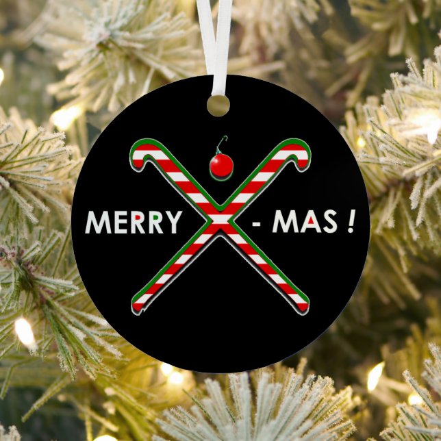 Hockey Holiday-Geschenk Ornament Aus Metall (InSitu)