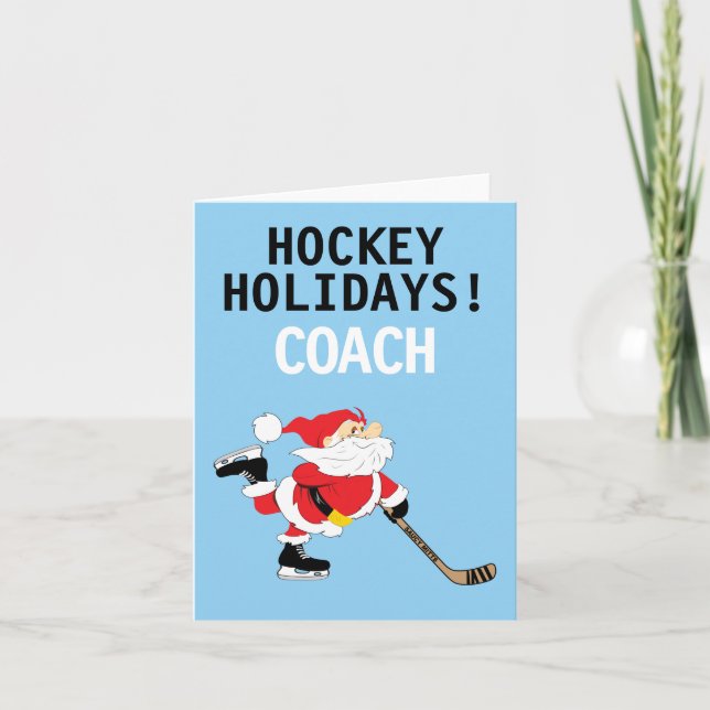 Hockey Holidays Coach Santa Skaten Weihnachten (Vorderseite)