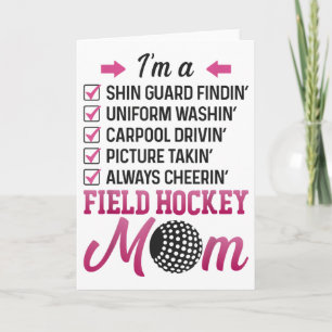 Hockey Ich bin ein Schienbeinschutz Findender Hock Karte