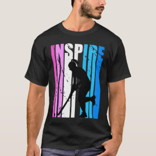 Hockey Inspiriert Rosa Blau Inspiration Motiv T-Shirt