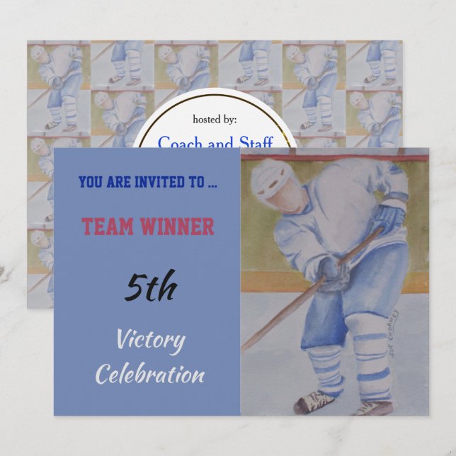 HOCKEY INVITE EINLADUNG (Vorne/Hinten)