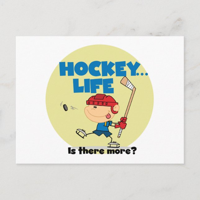 Hockey ist da Mehr T - Shirt und Geschenke Postkarte (Vorderseite)