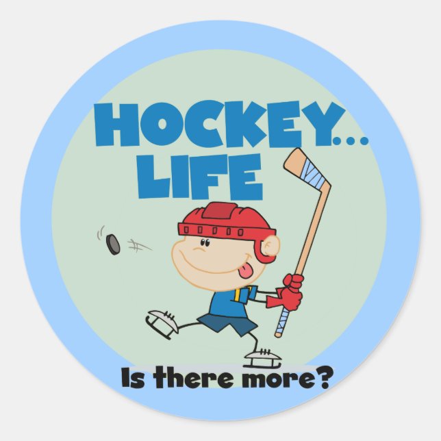 Hockey ist da Mehr T - Shirt und Geschenke Runder Aufkleber (Vorderseite)