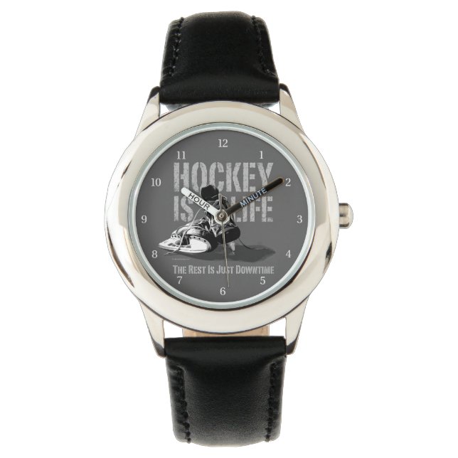 Hockey ist Leben Armbanduhr (Vorderseite)