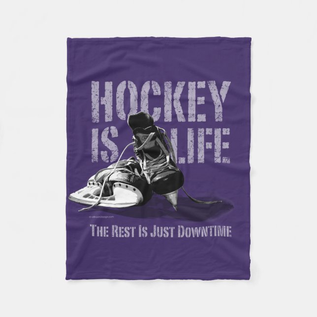 Hockey ist Leben Fleecedecke (Vorderseite)