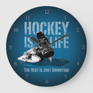 Hockey ist Leben Große Wanduhr