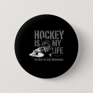 Hockey ist mein Leben - Die Liebe eines Hockeyspie Button