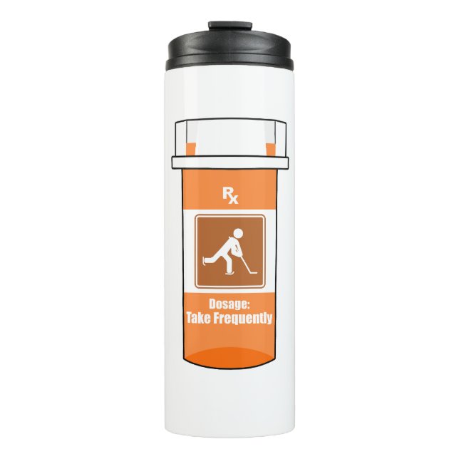 Hockey ist mein Medikament Thermosbecher (Vorderseite)