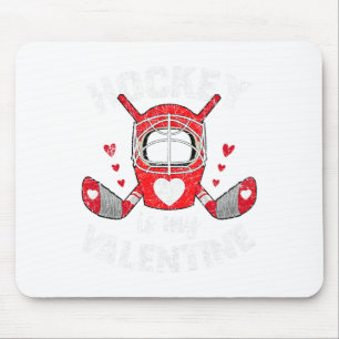 Hockey ist mein Valentine Goalie Eishockey Valenti Mousepad