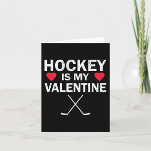 Hockey ist mein Valentinsgruß Lustiger Humor Fans Karte