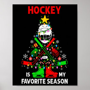Hockey ist meine Lieblingsjahreszeit Weihnachtsbau Poster