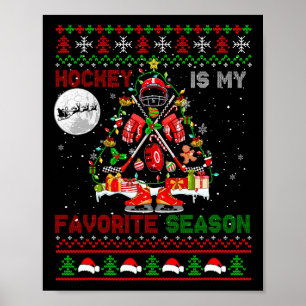 Hockey ist meine Lieblingsjahreszeit Weihnachtsbau Poster