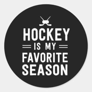 Hockey ist meine Lieblingssaison Runder Aufkleber