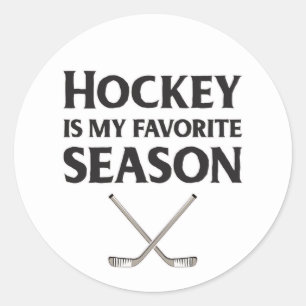 Hockey ist meine Lieblingssaison Runder Aufkleber