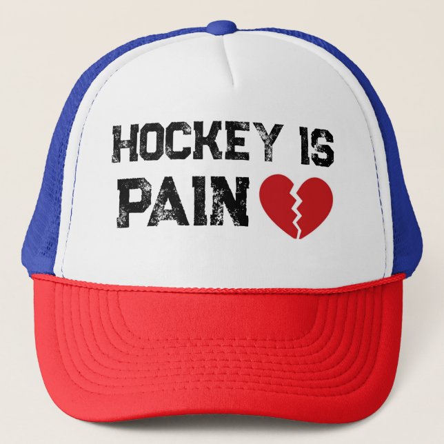 Hockey ist PAIN Trucker Hat Truckerkappe (Vorderseite)
