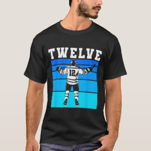 Hockey-Junge 12. Geburtstag Zwölf Eishockey-Geburt T-Shirt