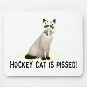 Hockey-Katze Pissed Mousepad