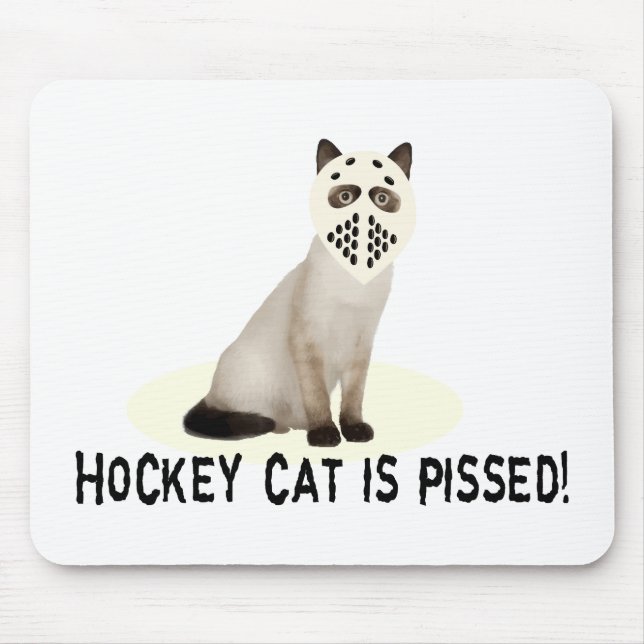 Hockey-Katze Pissed Mousepad (Vorne)