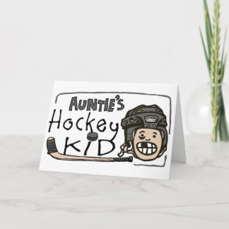 Hockey Kid Tante Feiertagskarte